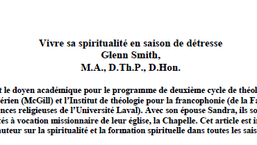 Ressource Article de Glenn Smith